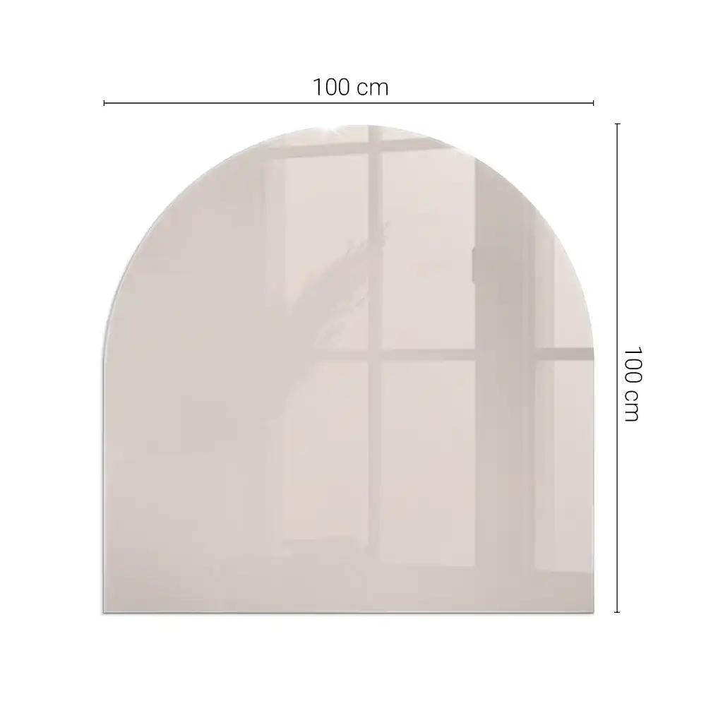 Půloválná nehořlavá podložka pod kamna světle růžová
