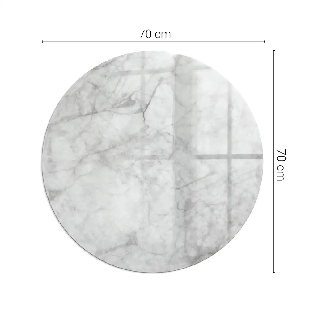 Kulatá podložka před krb mramorová textura v elegantním stylu