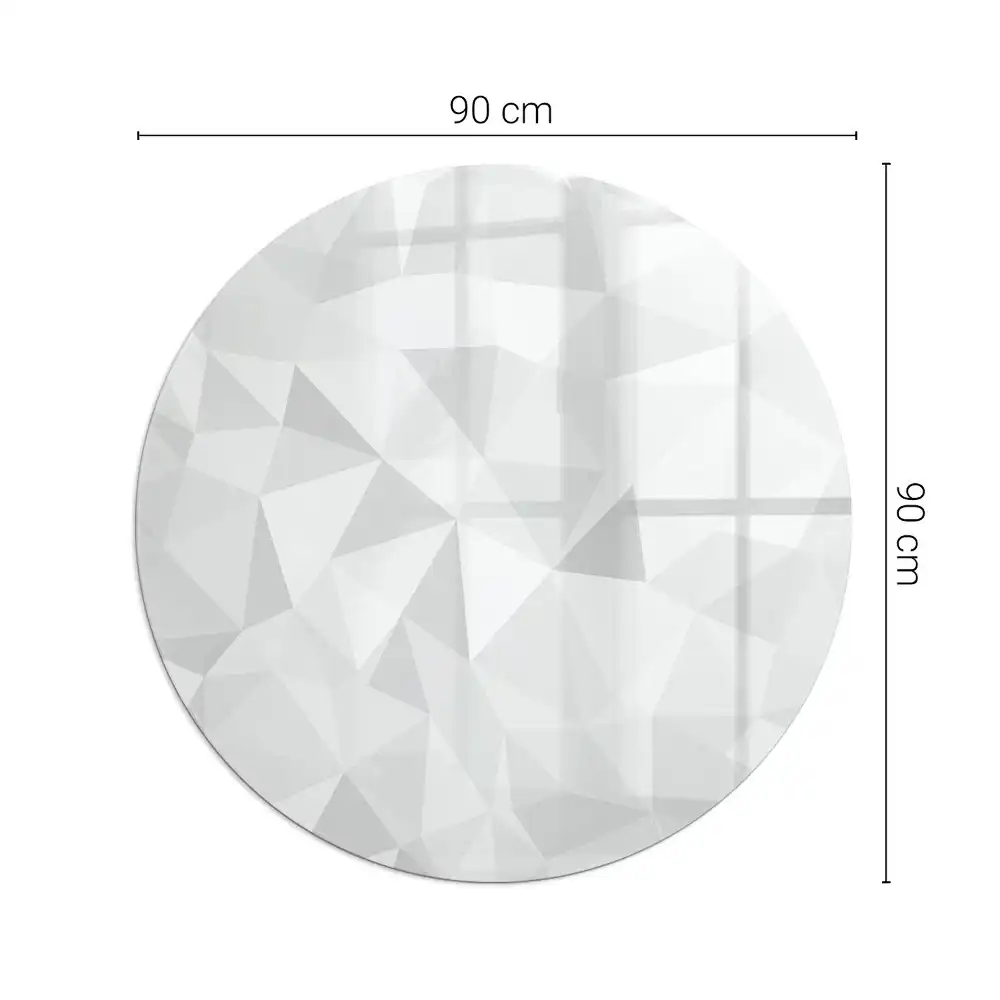 Kulatá podložka před krb geometrická abstrakce ve tvarech