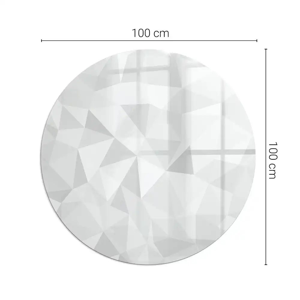 Kulatá podložka před krb geometrická abstrakce ve tvarech