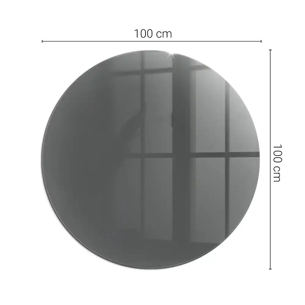 Kulaté tvrzené sklo pod krbová kamna v šedohnědé barvě