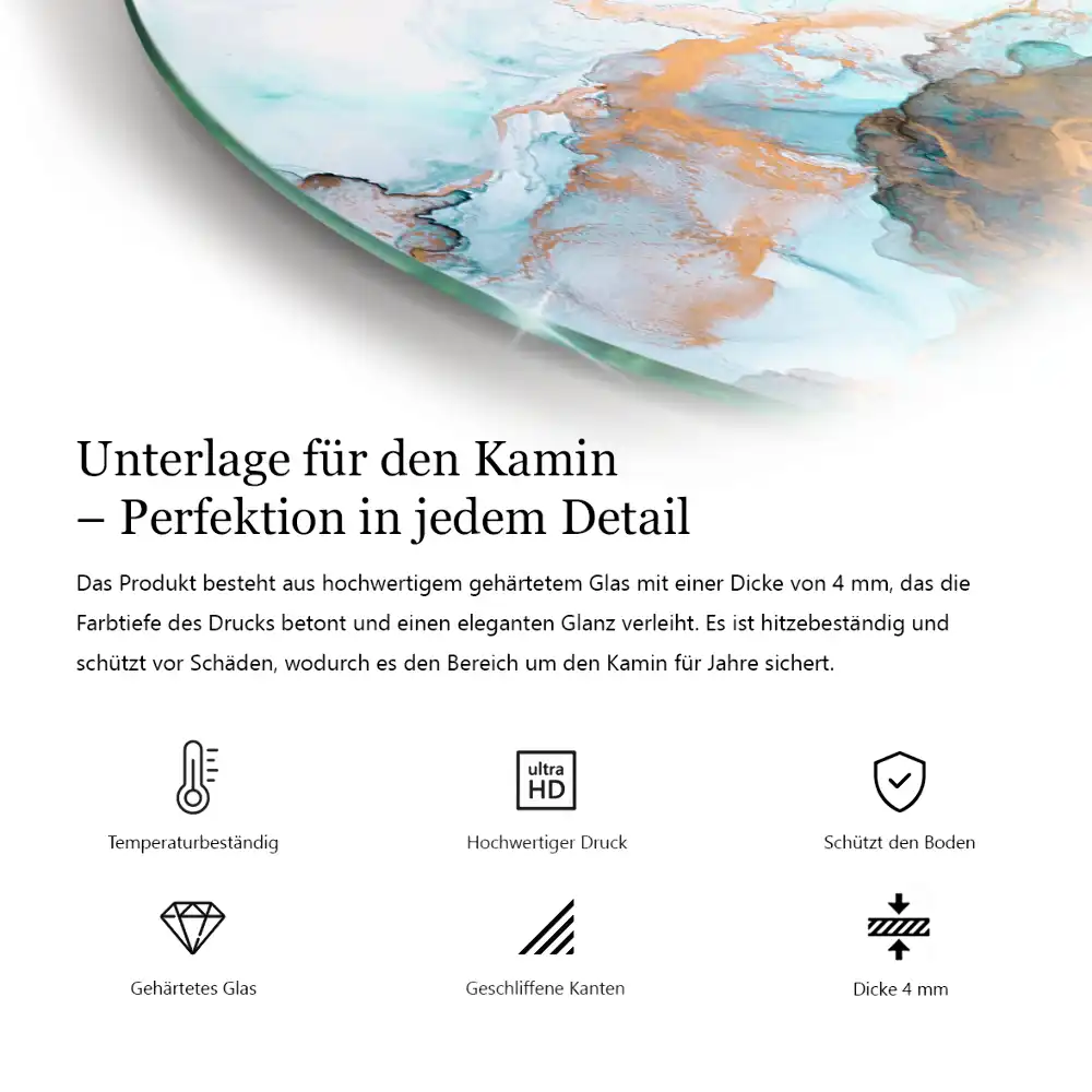 Kulatá podložka před krb hnědá barva