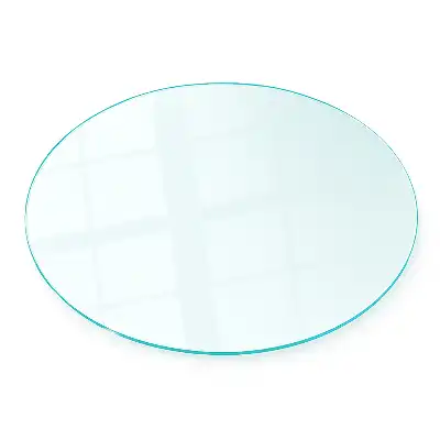 Kulatá skleněná podložka pod krb transparentní