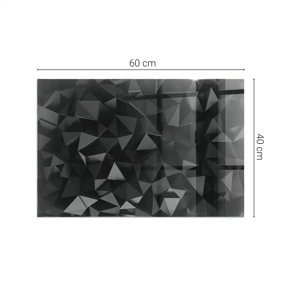 Obdélníkové sklo před kamna trojrozměrná geometrie