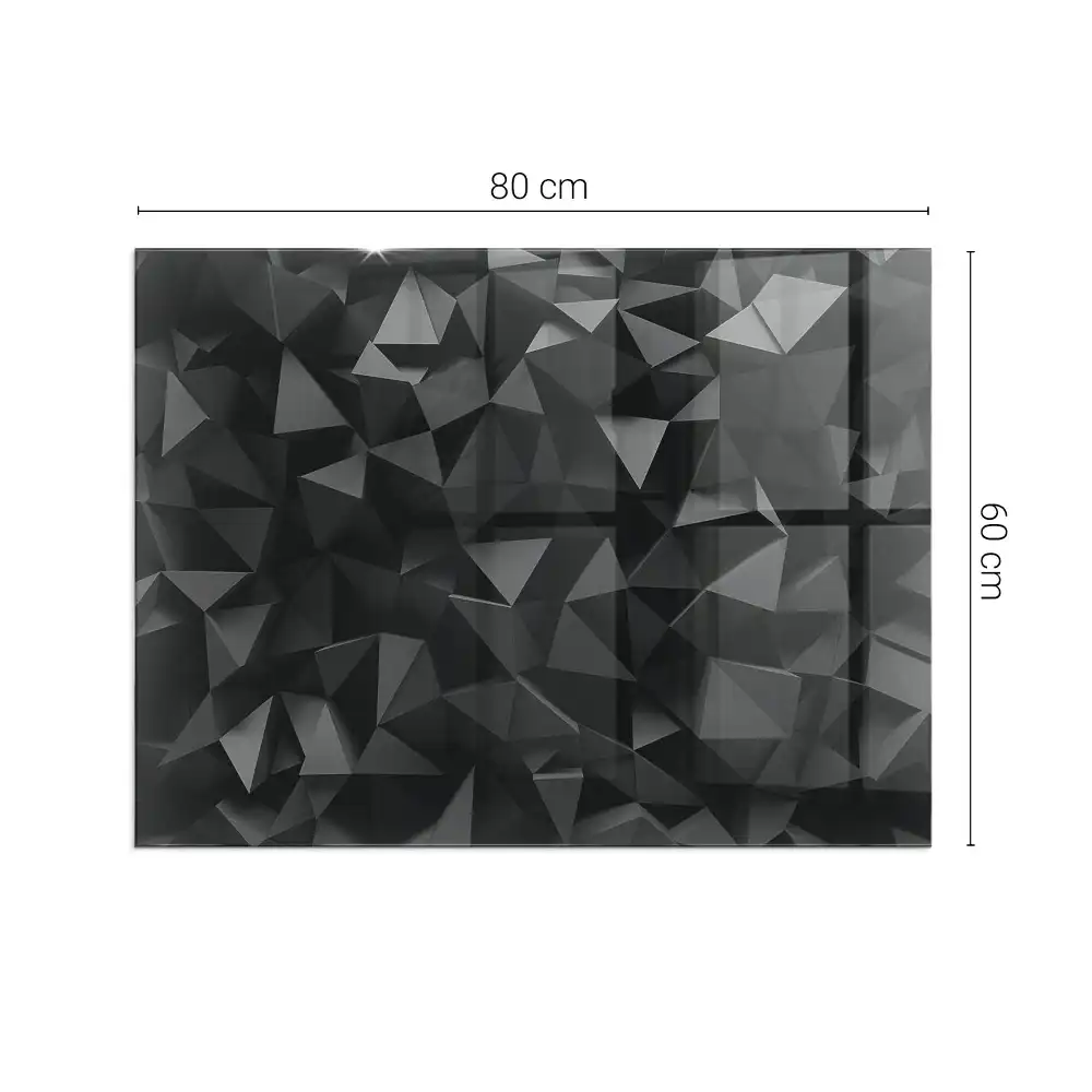 Obdélníkové sklo před kamna trojrozměrná geometrie