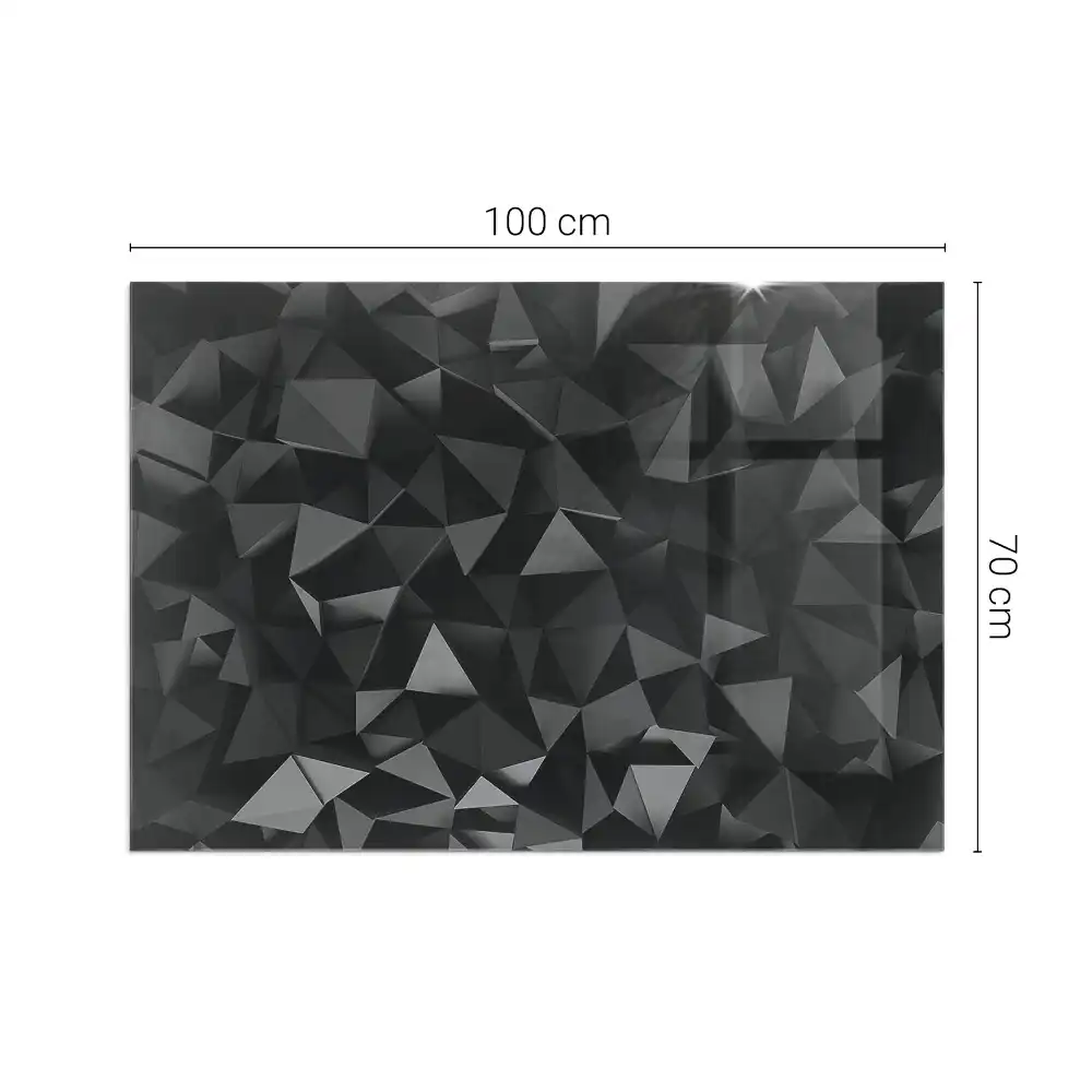 Obdélníkové sklo před kamna trojrozměrná geometrie