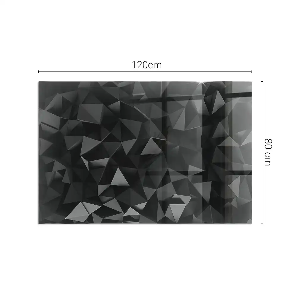 Obdélníkové sklo před kamna trojrozměrná geometrie