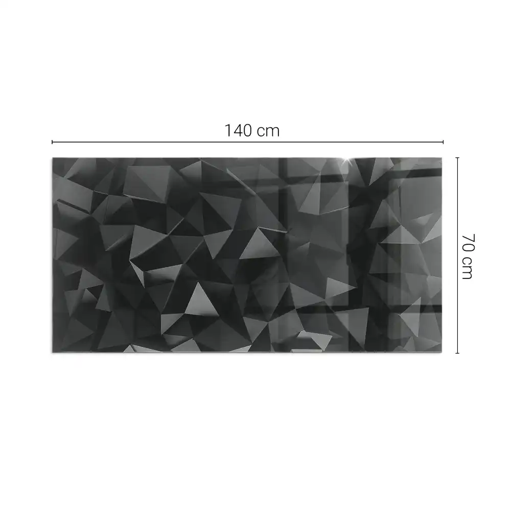 Obdélníkové sklo před kamna trojrozměrná geometrie