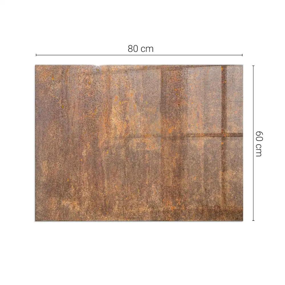 Obdélníkové sklo pod krb textura rezu