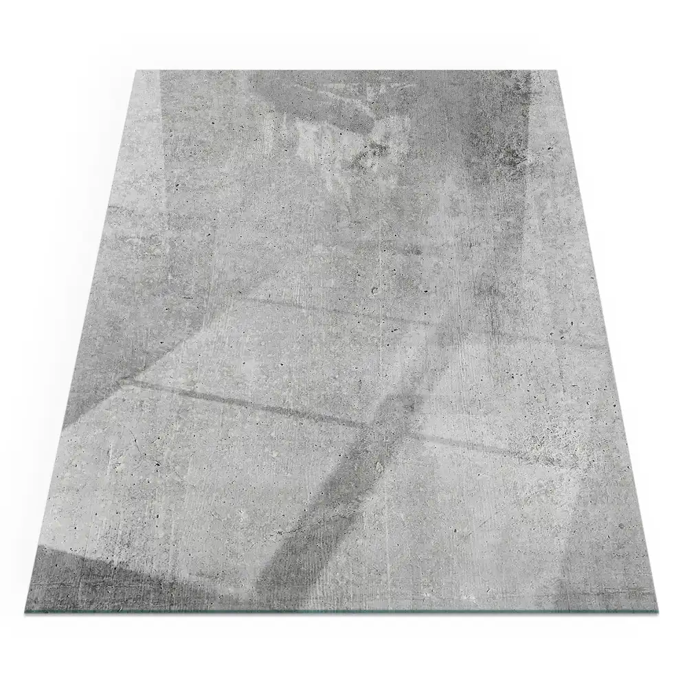 Obdélníkové sklo před kamna textura surového betonu