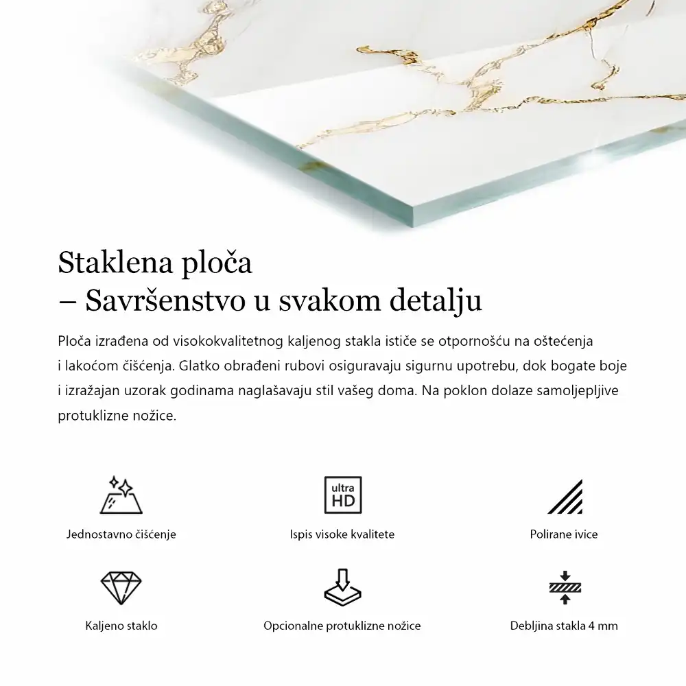 Čtvercová stolní deska v hladném provedení v bílé barvě