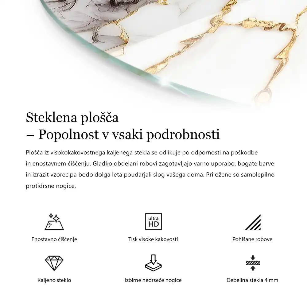 Deska na venkovní stůl s motivem mramoru a jemnými žilkami