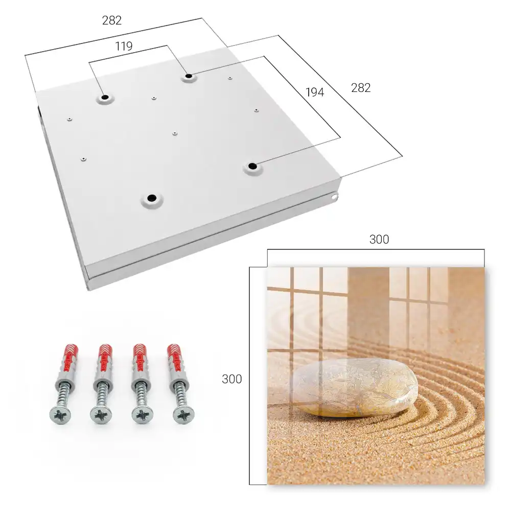 Schránka na klíče kámen na písku a jemné vlny