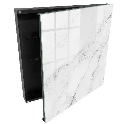 Minimalistický box na klíče s šedou kamennou texturou