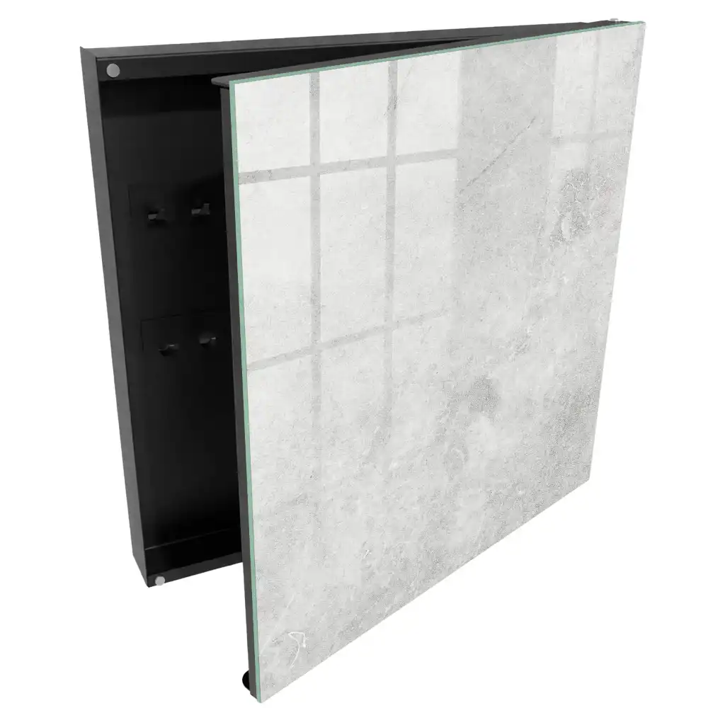 Minimalistická schránka na klíče v šedé textuře