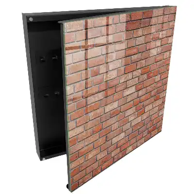 Nástěnná schránka na klíče s motivem cihlové zdi