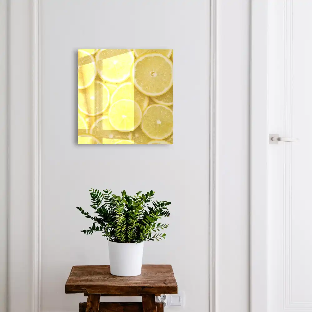 Box na klíče s motivem šťavnatých plátků citronu