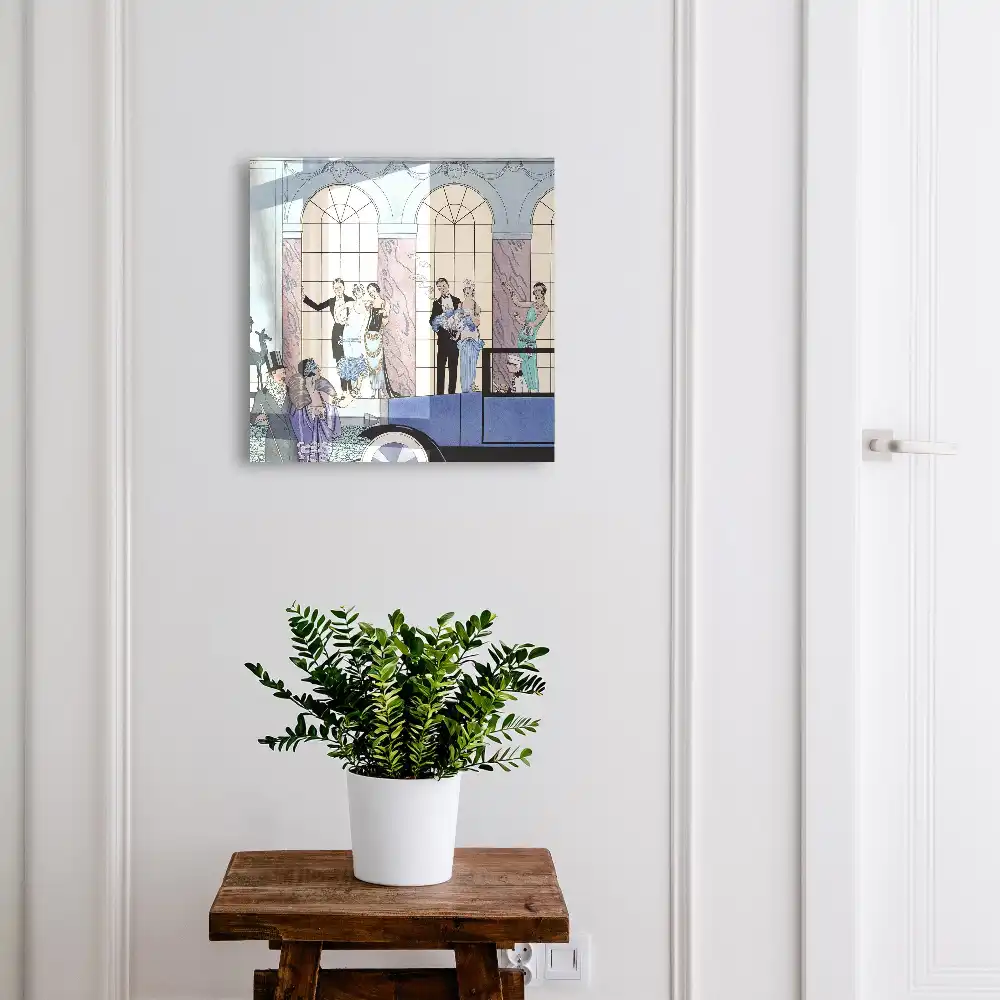 Nástěnná skříňka na klíče v art deco stylu