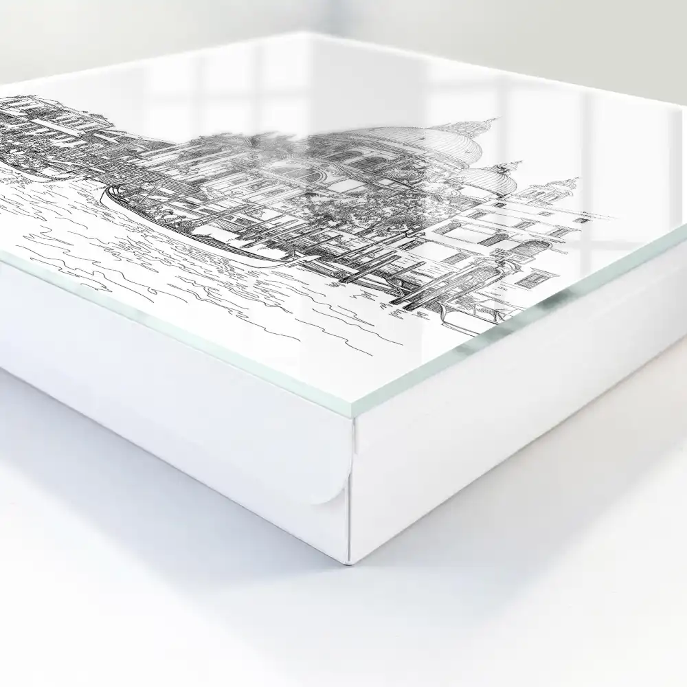 Box na klíče s motivem benátské architektury a gondol