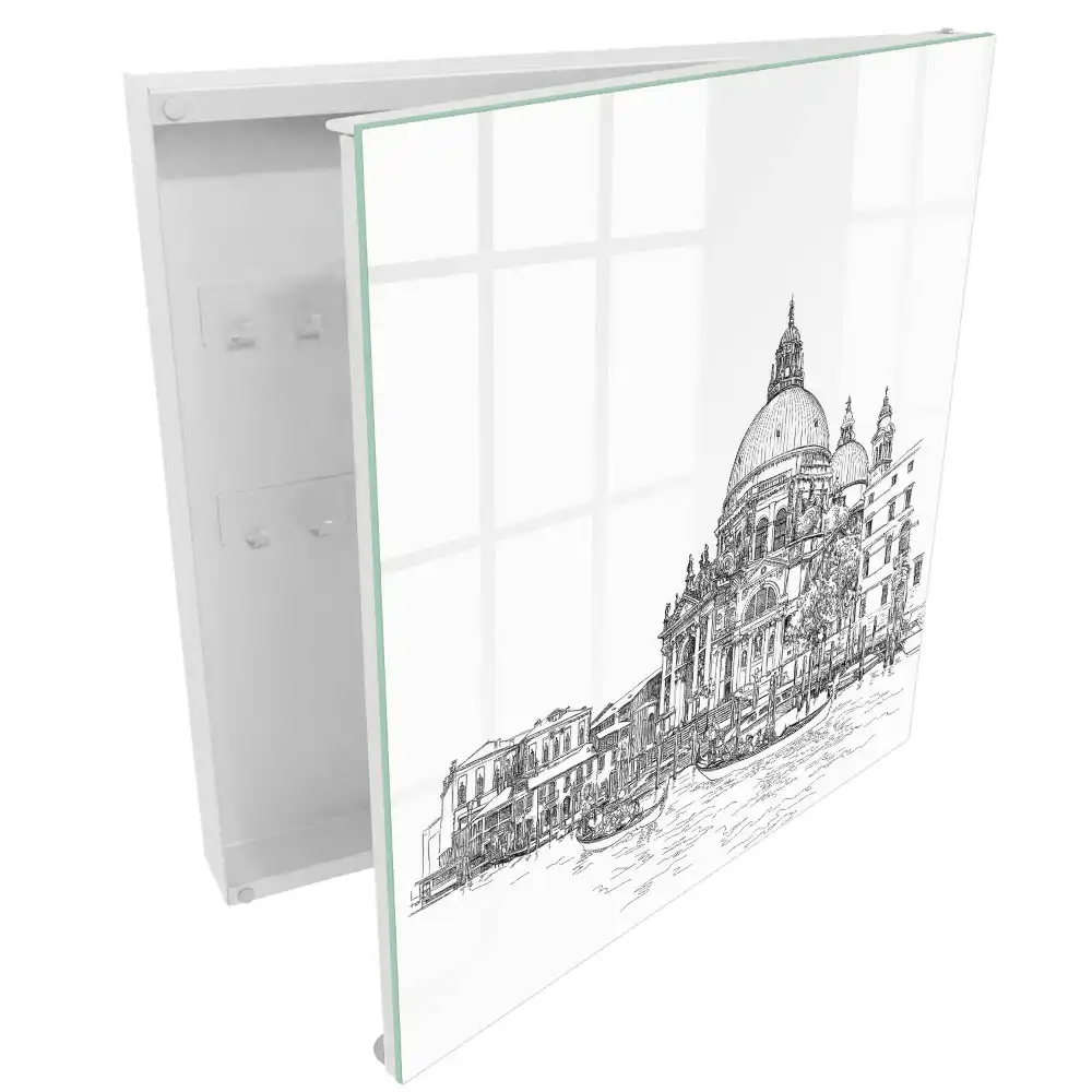 Box na klíče s motivem benátské architektury a gondol