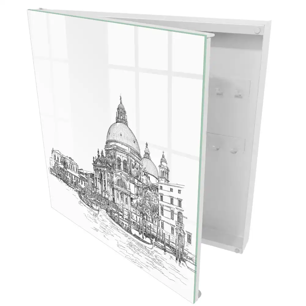 Box na klíče s motivem benátské architektury a gondol