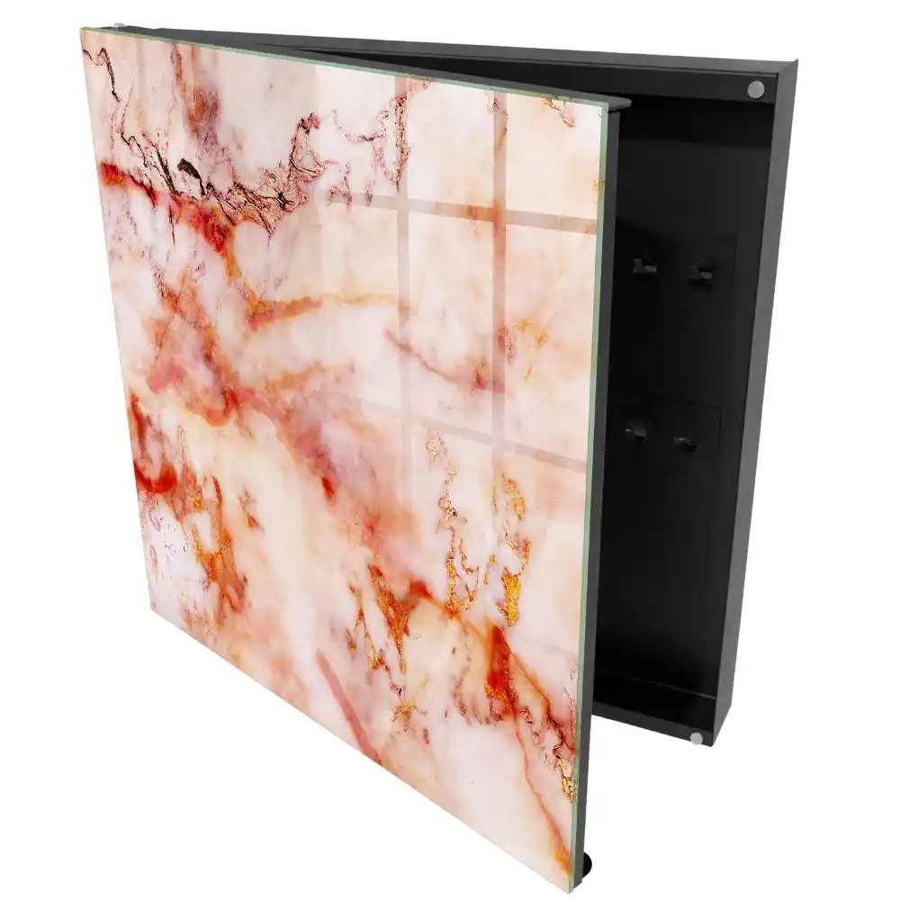 Nástěnná skříňka na klíče s elegantním mramorovým designem