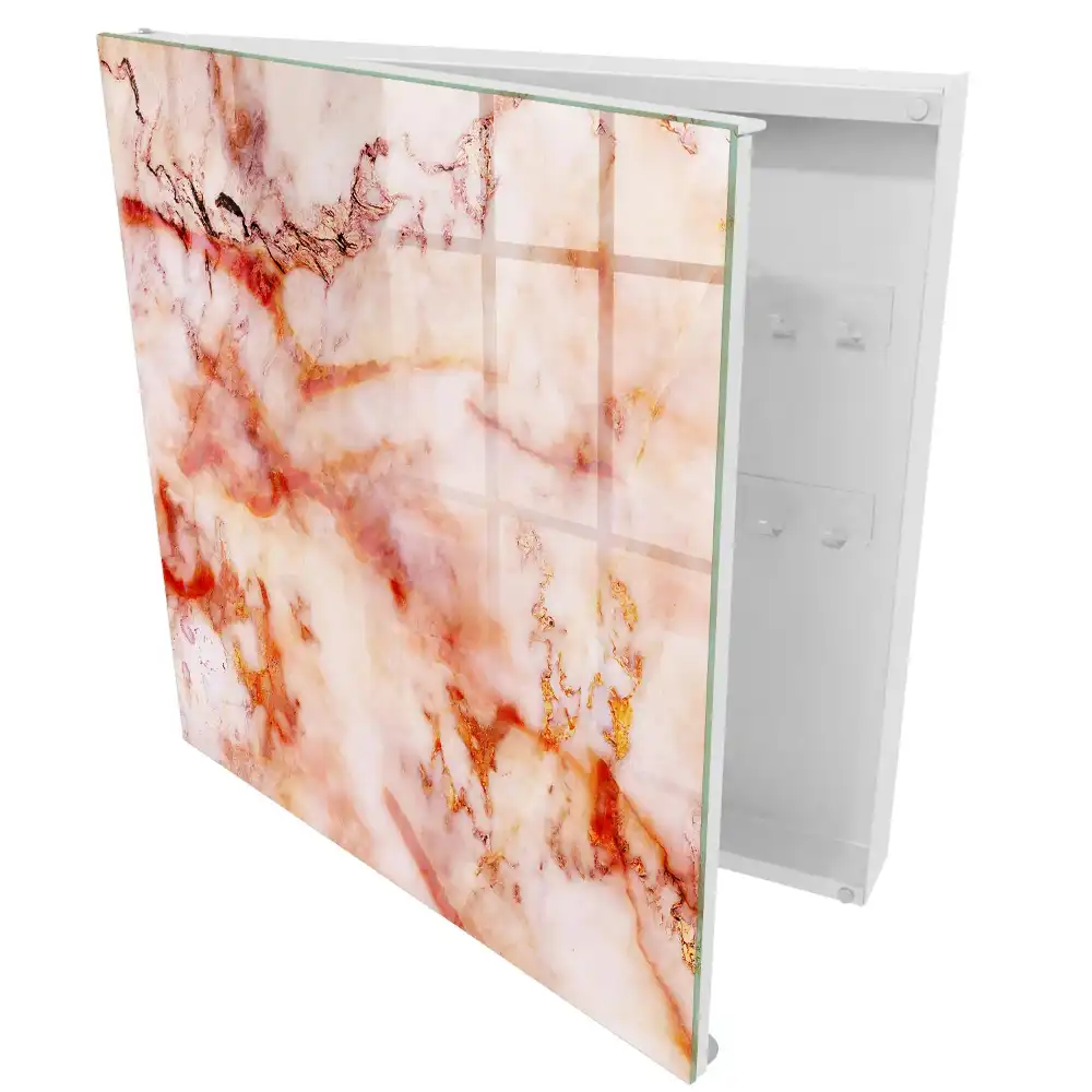 Nástěnná skříňka na klíče s elegantním mramorovým designem
