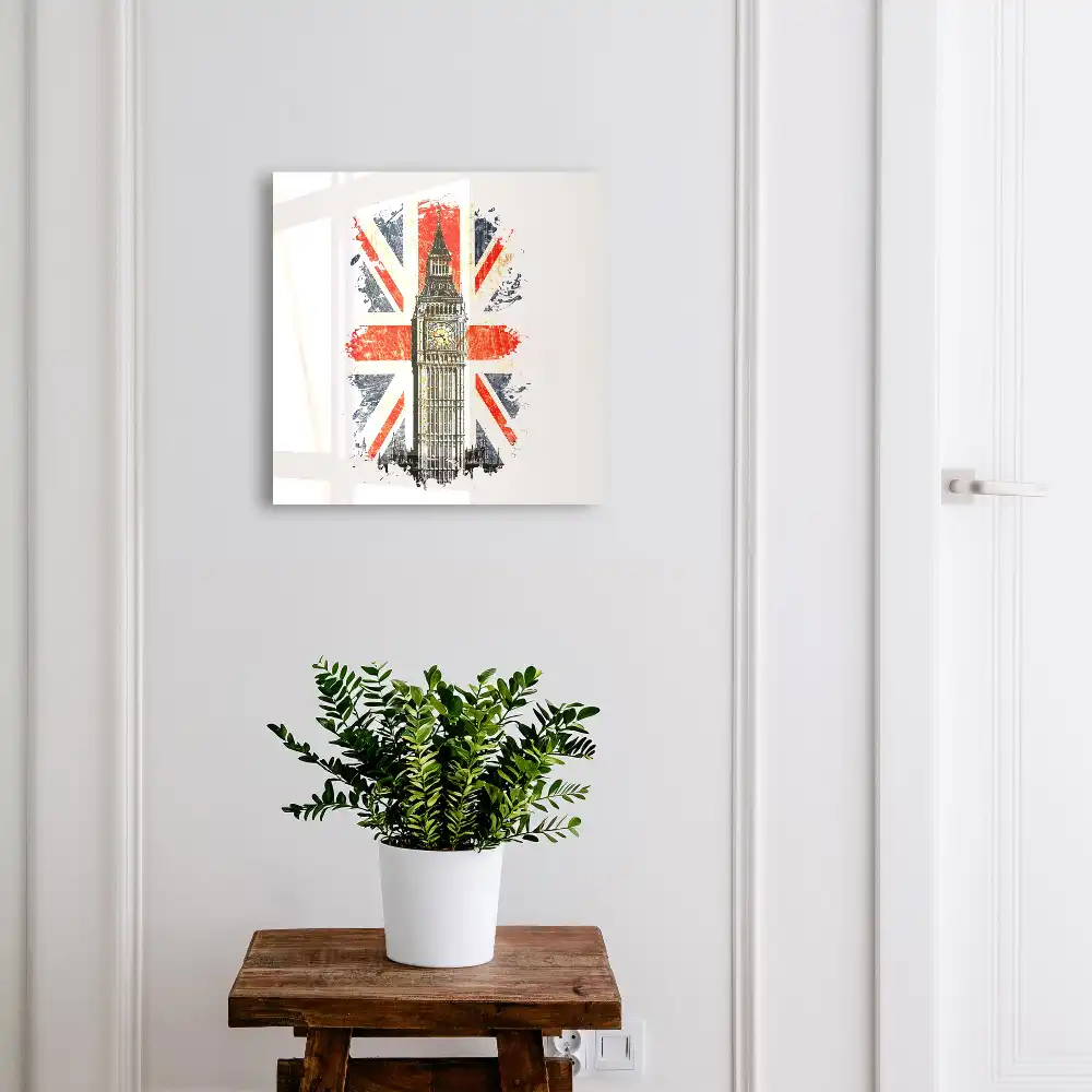 Box na klíče hodinová věž s britskou vlajkou