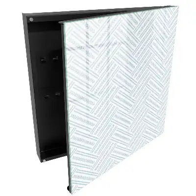Geometrický box na klíče s motivem rybí kosti