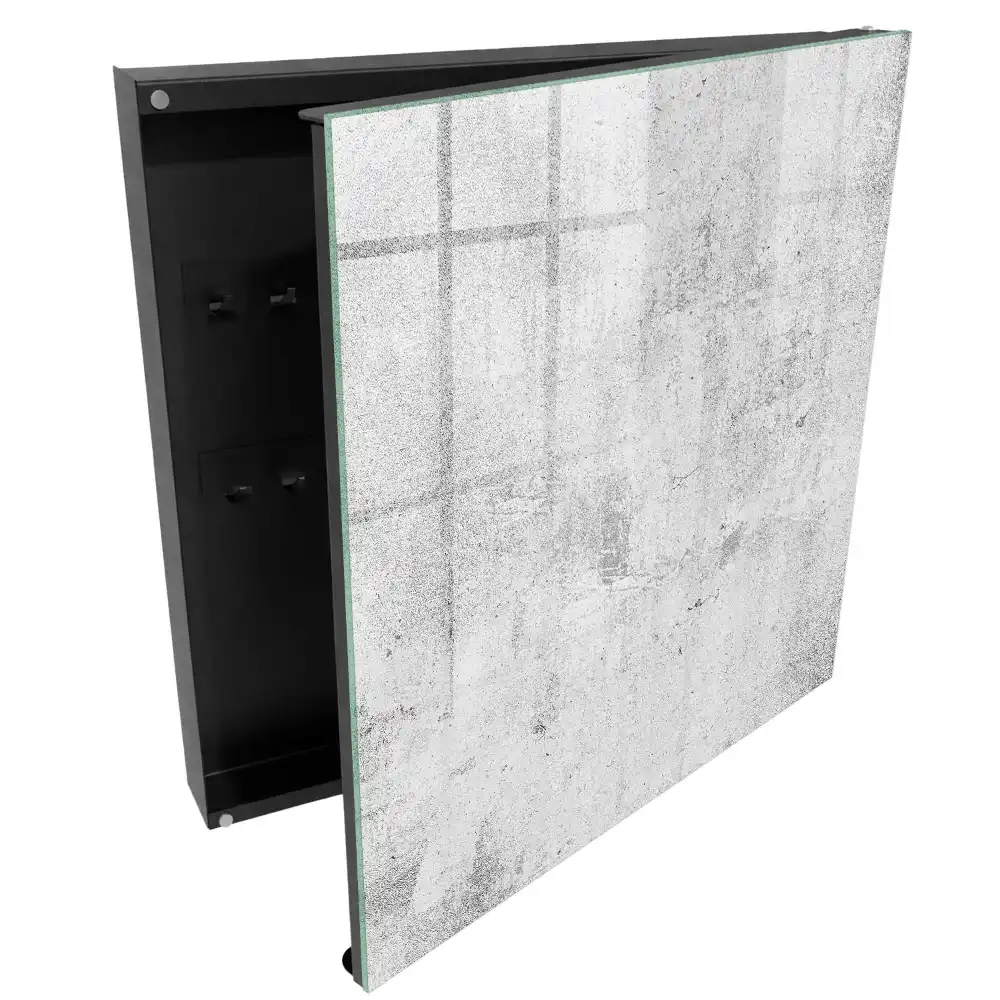 Box na klíče v designu šedého betonu do interiéru