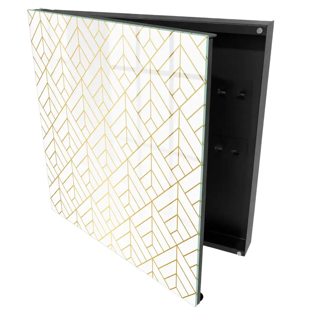 Moderní geometrický box na klíče v jasných barvách