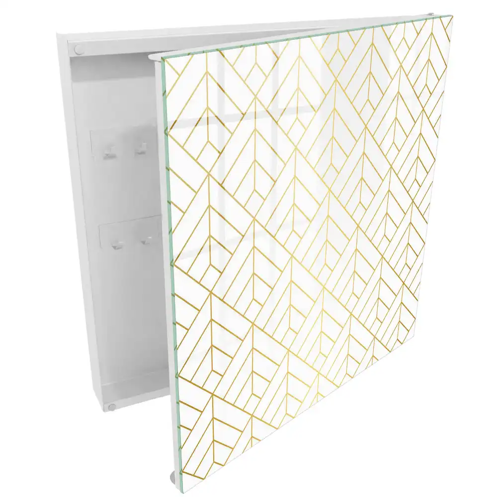Moderní geometrický box na klíče v jasných barvách