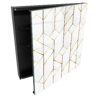 Nástěnná skříňka na klíče s elegantním geometrickým vzorem