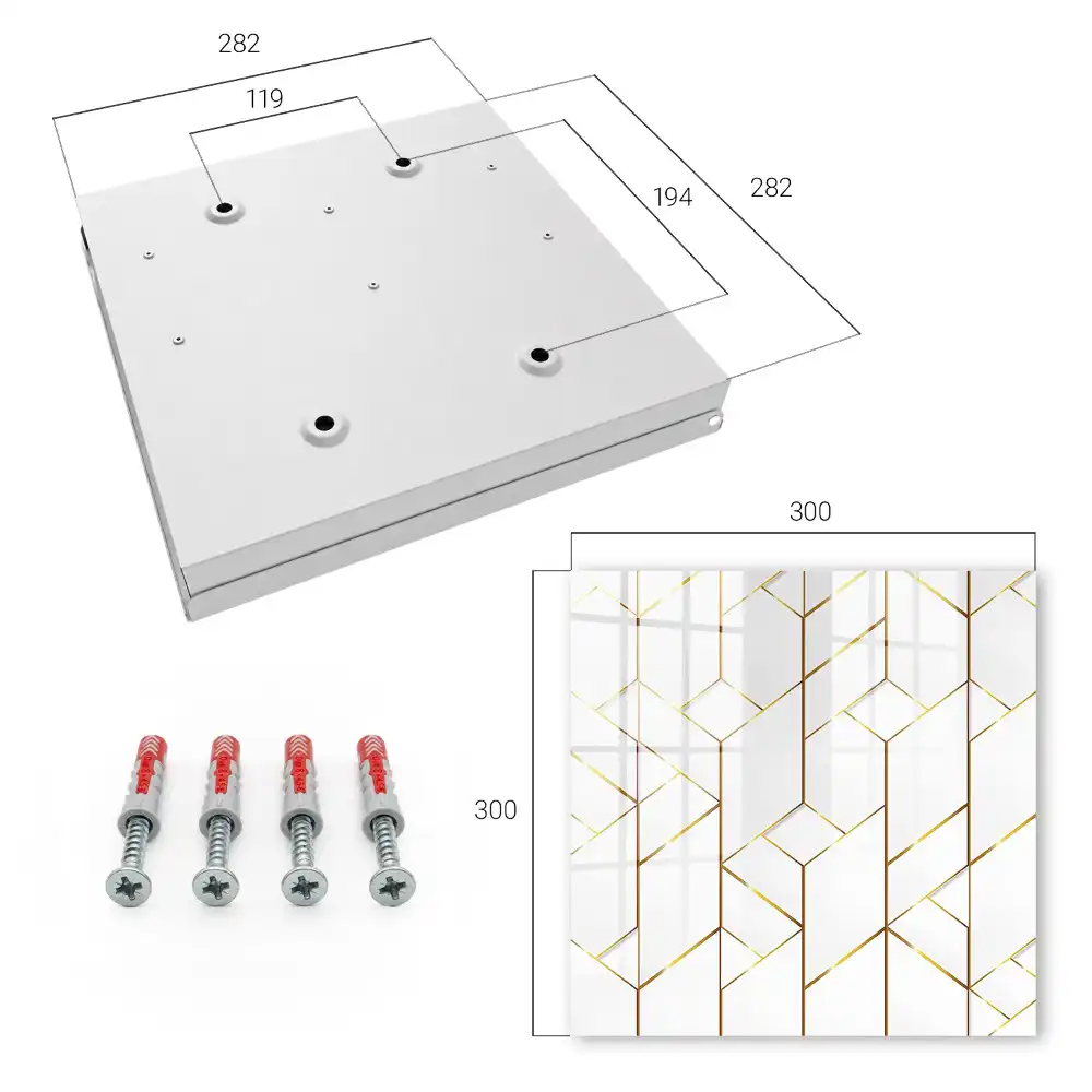 Nástěnná skříňka na klíče s elegantním geometrickým vzorem
