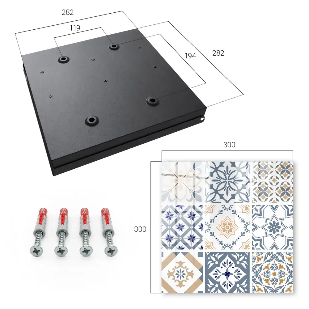 Box na klíče s geometrickým vzorem dlaždic
