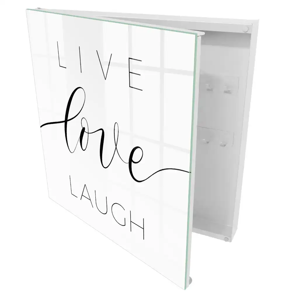 Box na klíče s motivačními slovy v minimalistickém stylu