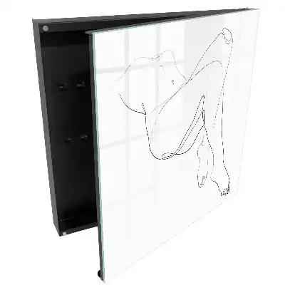 Nástěnná skříňka na klíče v minimalistickém stylu