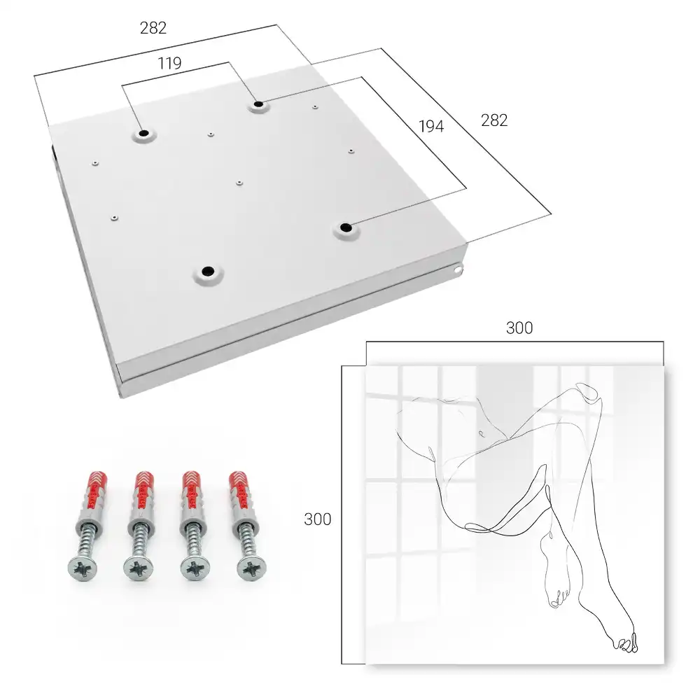 Nástěnná skříňka na klíče v minimalistickém stylu