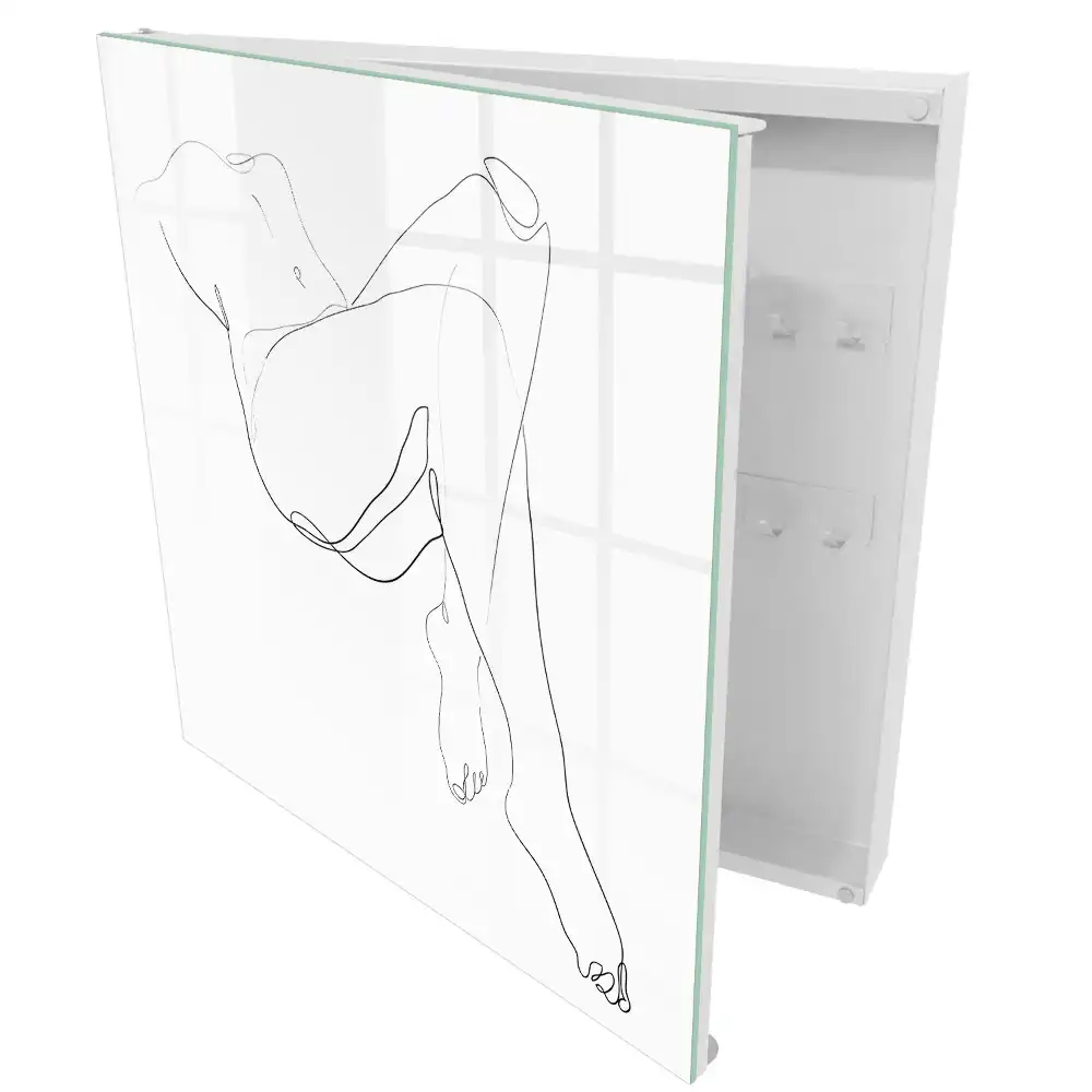 Nástěnná skříňka na klíče v minimalistickém stylu