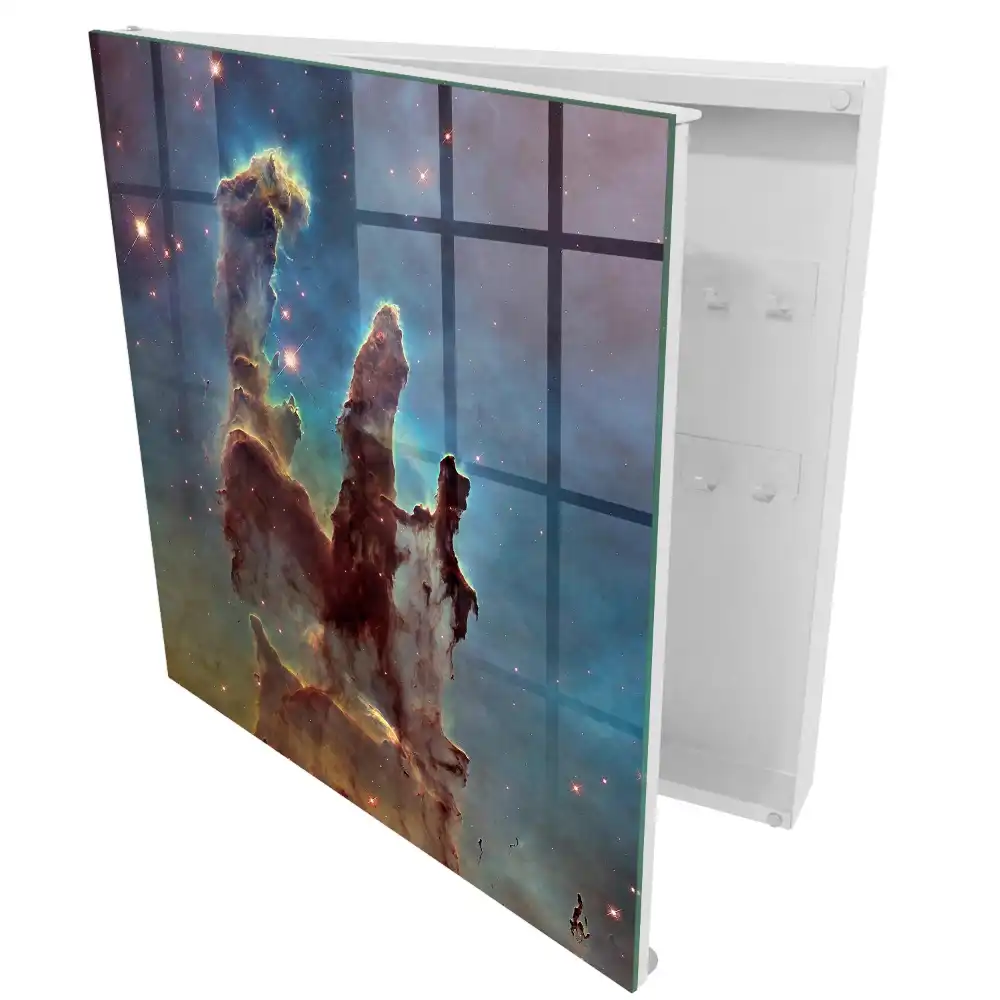 Box na klíče s motivem mystické barevné vesmírné krajiny