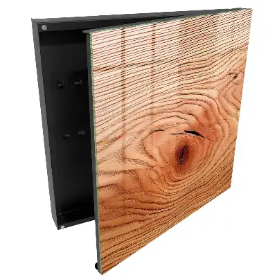 Dřevěný box na klíče v teplých béžových odstínech
