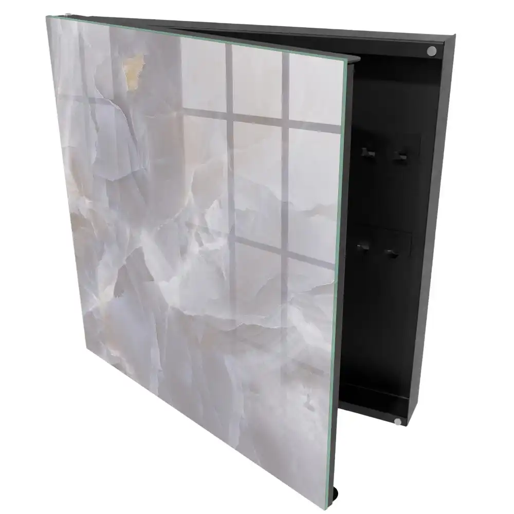 Box na klíče s abstraktní texturou v šedých odstínech