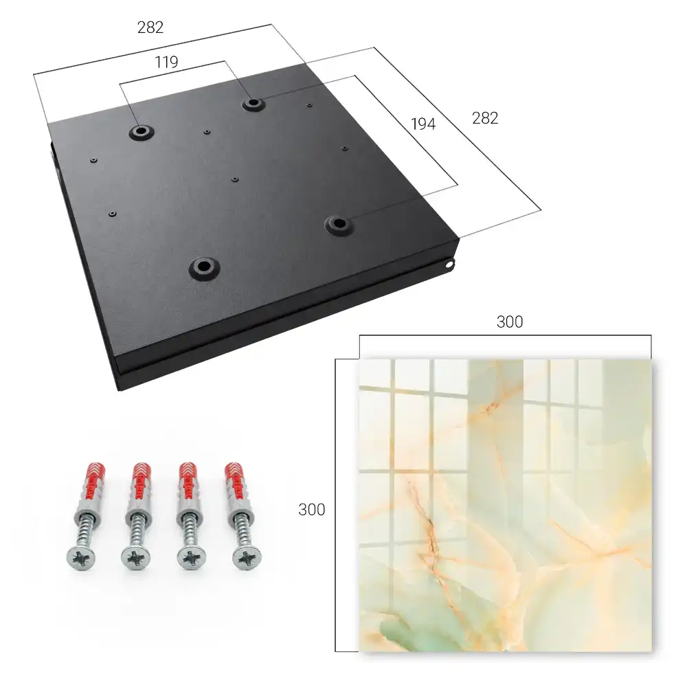 Nástěnná skříňka na klíče v pastelových barvách s jemnými liniemi