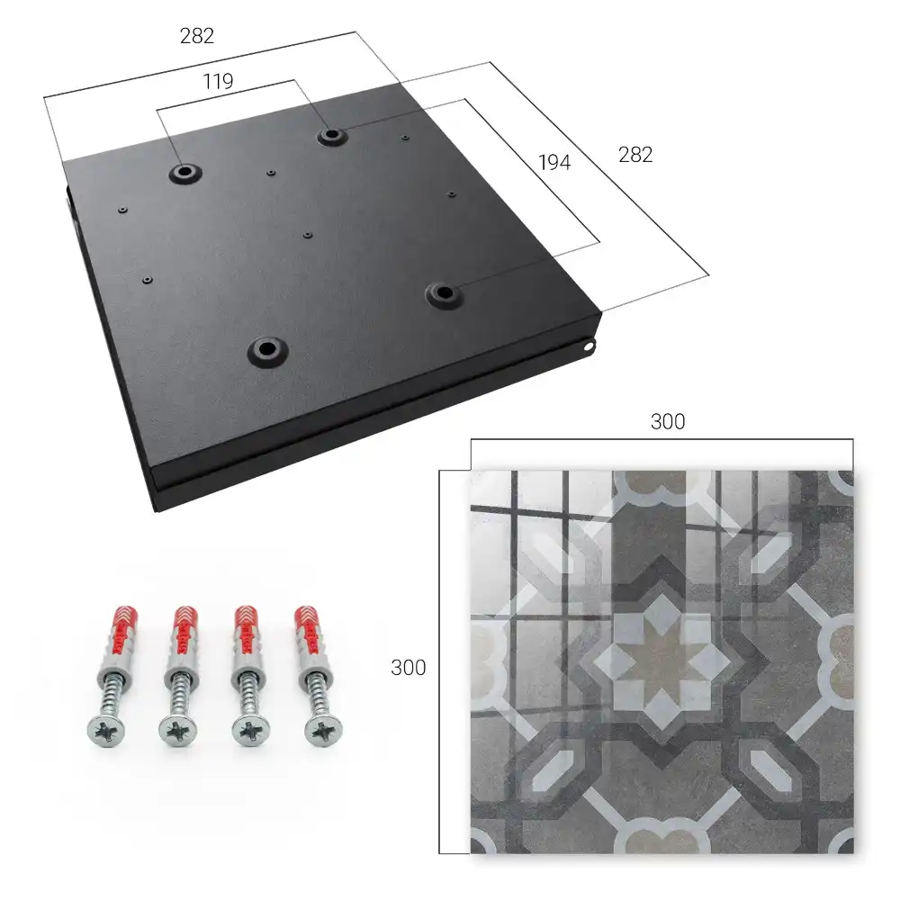 Nástěnná skříňka na klíče s geometrickým vzorem a elegantní symetrií
