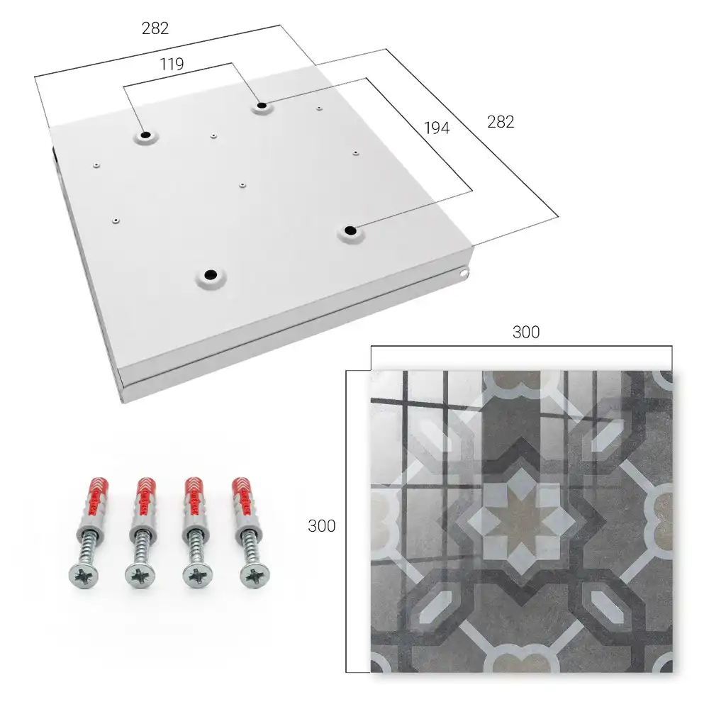 Nástěnná skříňka na klíče s geometrickým vzorem a elegantní symetrií