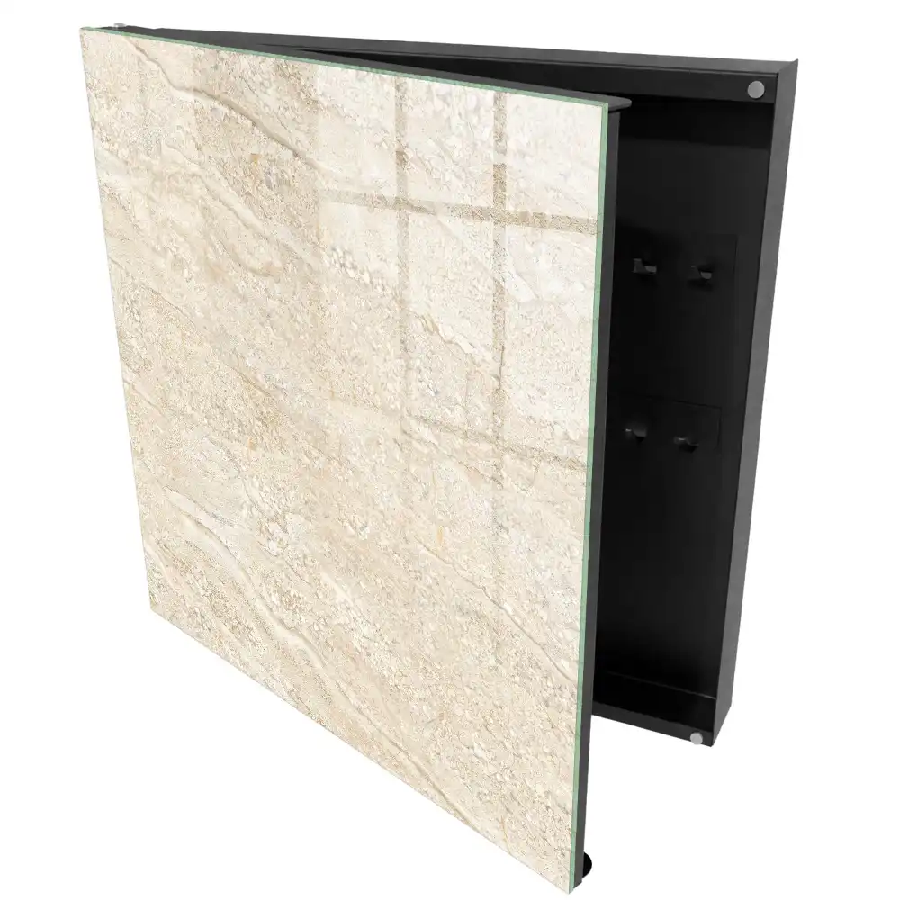 Box na klíče v béžové barvě s teplou texturou