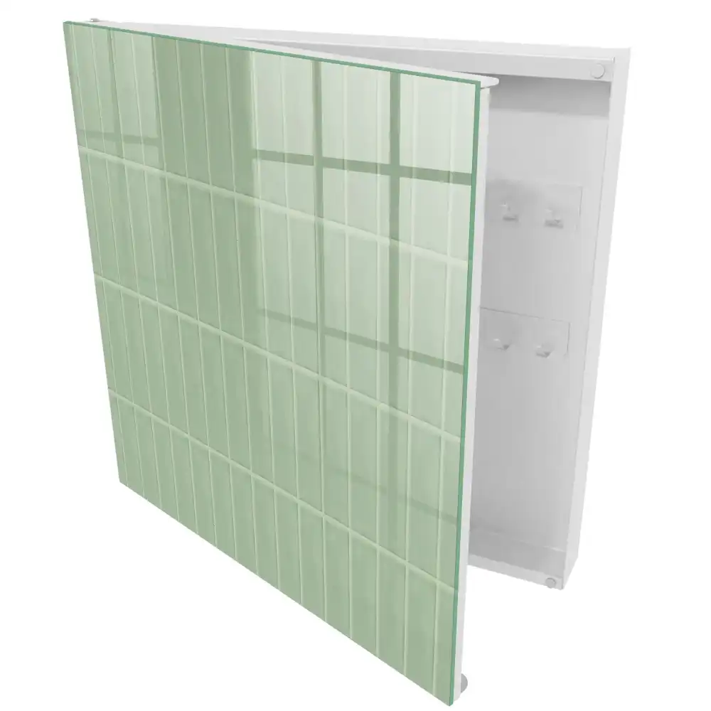 Minimalistický box na klíče se zeleným kostkovaným vzorem