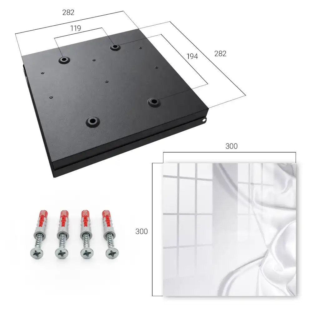 Minimalistický box na klíče s jemným řasením
