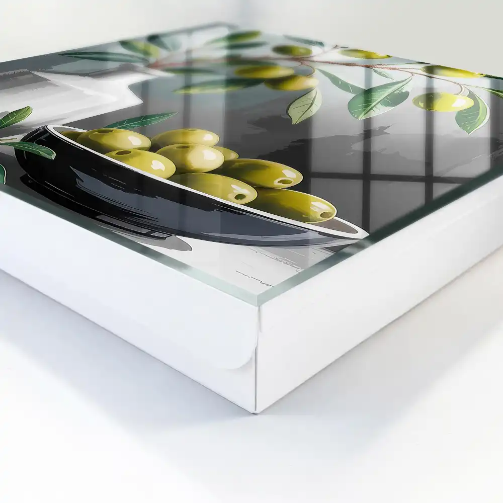 Nástěnná schránka na klíče s motivem olivovníku ve váze