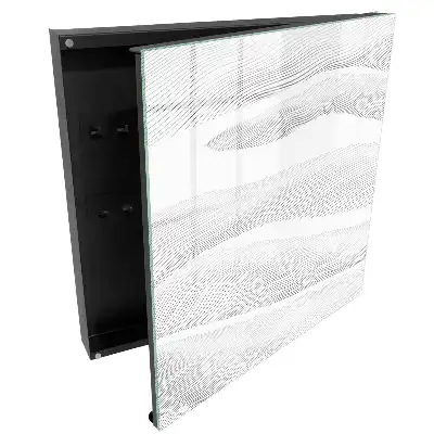 Nástěnná skříňka na klíče s vlnitým designem